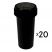 30 Dram Push 'N' Turn Vial - Black - 20 x 30 Dram Vials