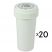 30 Dram Push 'N' Turn Vial - White - 20 x 30 Dram Vials