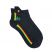 Image 1 of Black Rasta Stripe & Leaf Design Trainer Socks