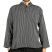 Striped Black & Cream Grandad Shirt - XL