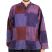 Patchwork Purple Grandad Shirt - XL