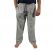 Striped Cotton Trousers - Black & White - Large