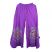 Embroidered Wide Leg Trousers - Purple