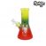 Image 2 of Chongz "Babylon" 20cm Rasta 6mm Glass Beaker Bong