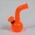Miniature Neon Glass Waterpipe - Design 2 (Orange)