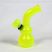 Miniature Neon Glass Waterpipe - Design 3 (Yellow)